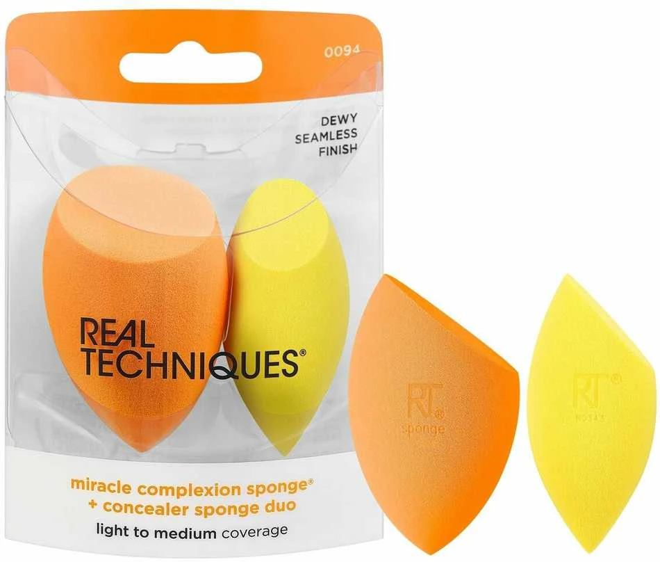 Real Techniques Miracle Complexion Sponge + Maskuoklis Sponge Duo aplikatorius