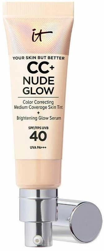 It Cosmetics CC+ NUDE GLOW lightweight foundation + glow serum SPF40 #light