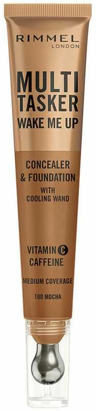 Rimmel London Multitasker Wake Me Up maskavimo priemonė ir makiažo pagrindas Mocha, 20 ml