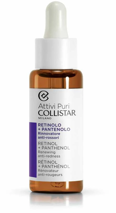 Collistar Attivi Puri Retinol + Panthenol Drops veido serumas, 30 ml