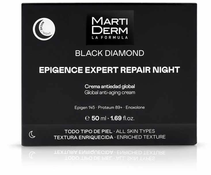 Martiderm Juodas DIAMOND Epigence Expert Night Repair Kreminis naktinis veido kremas, 50 ml