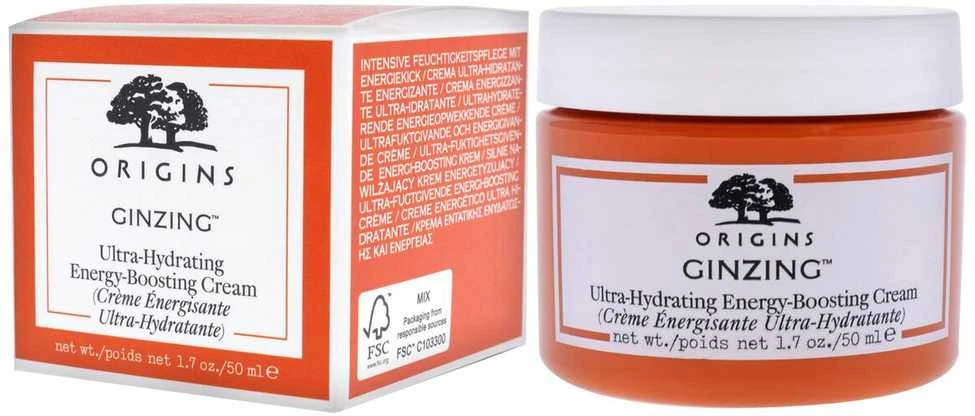 Origins Ginzing Energizing Rich Kreminis gaivinamasis drėkinamasis kremas sausai odai, 50 ml