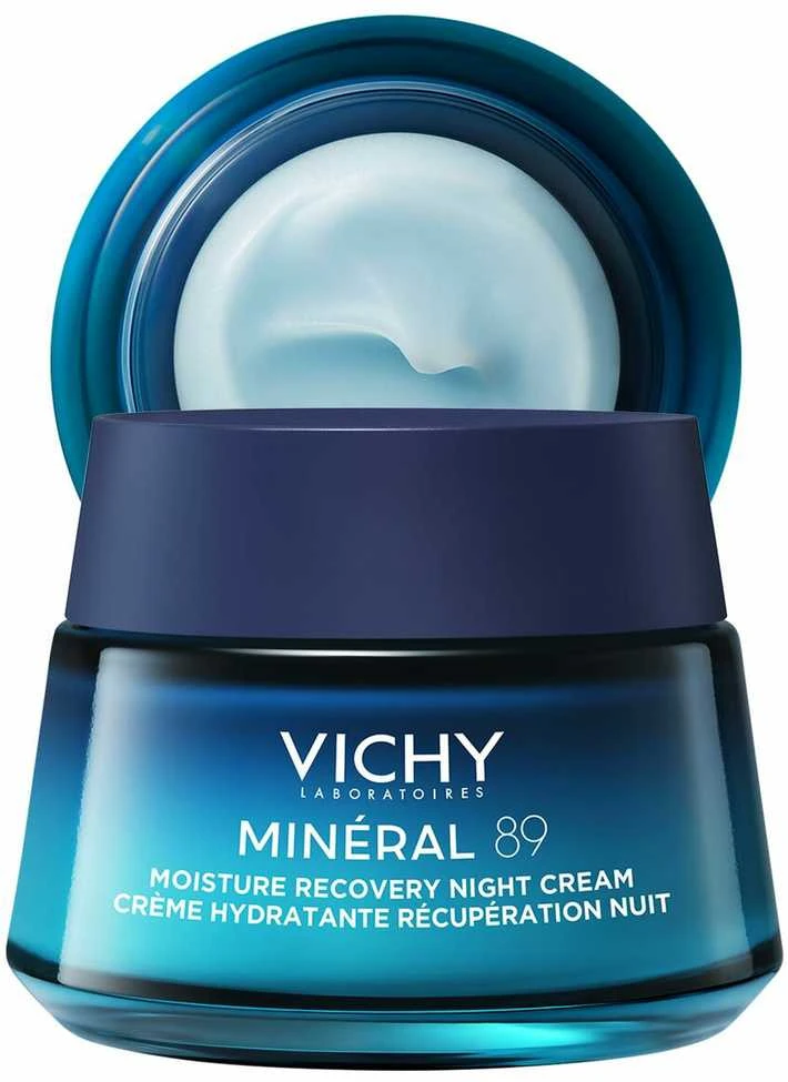 Vichy Mineral 89 Night Recovery Moisturizing Kreminis drėgmę atkuriantis naktinis veido kremas, 50 ml