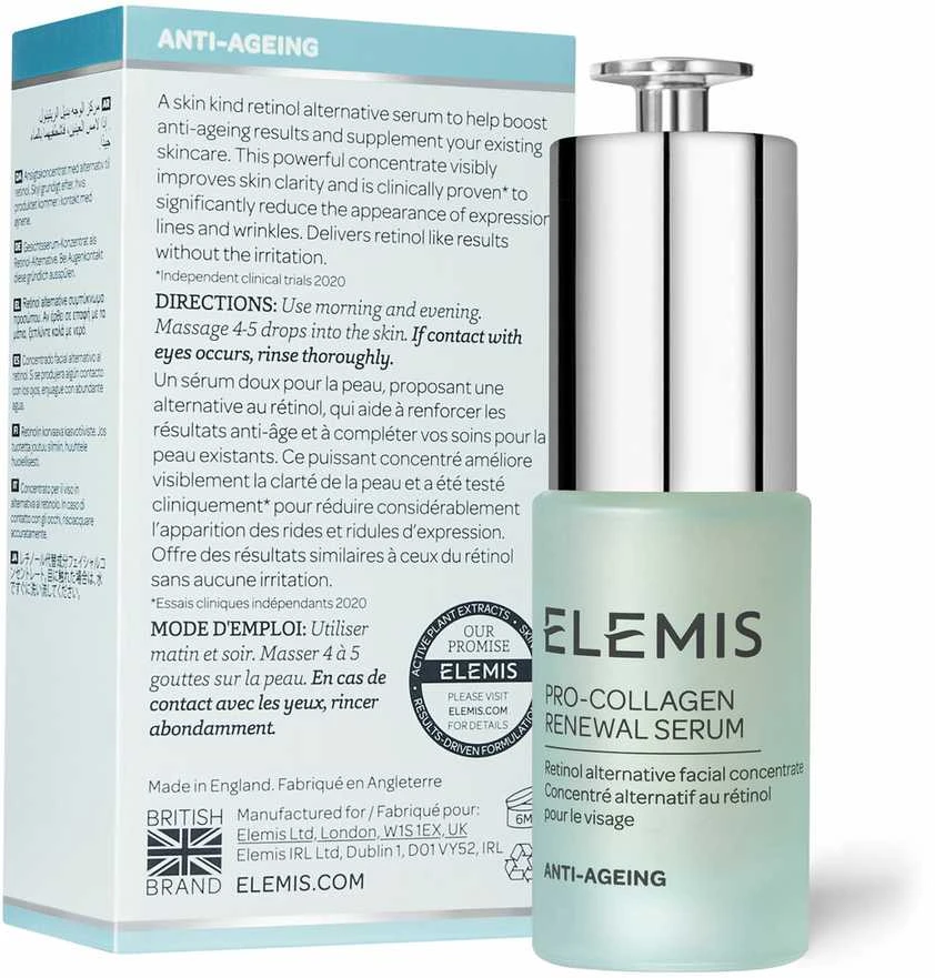 Elemis Pro-Collagen Renewal Serum veido serumas nuo raukšlių, 15 ml
