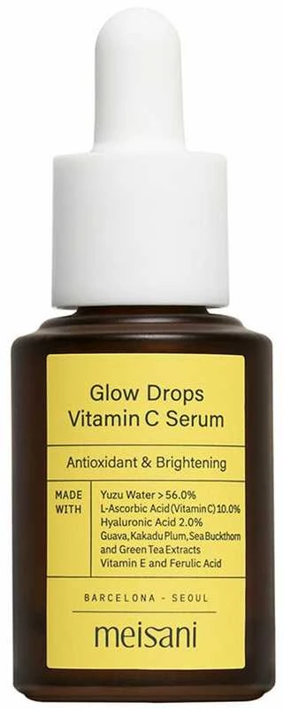 Meisani Glow Drops Vitamin C Serum veido serumas su vitaminu C, 15 ml