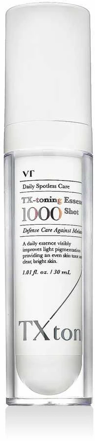 VT Cosmetics - TX-toning Essence 1000 Shot - Brightening Face Essence with Tranexamic Acid Drėkinamasis serumas nuo pigmentinių dėmių, 30 ml