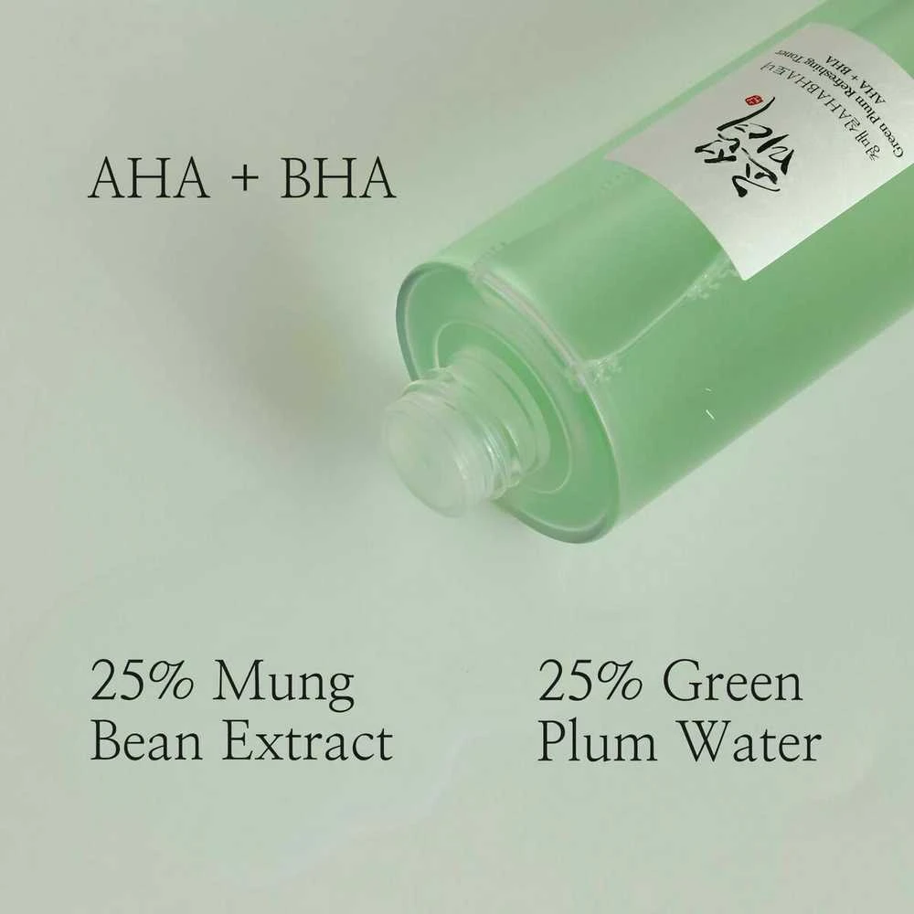 Beauty of Joseon Žalias Plum Refreshing Toneris AHA + BHA gaivinantis tonikas veidui, 150 ml