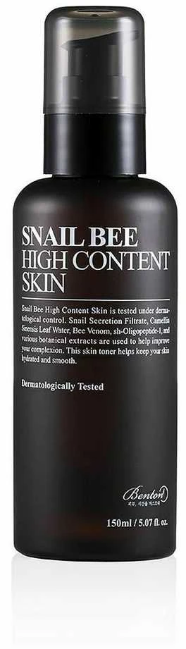 Benton Snail Bee High Content Skin Toneris tonikas veidui su sraigių mucinu ir bičių nuodais, 150 ml