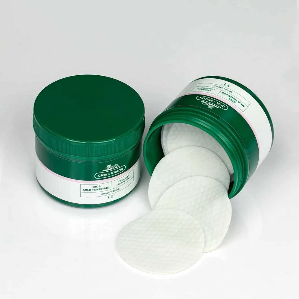 VT Cosmetics Cica Mild Toner Pad Raminantys toniko padeliai veidui, 60 vnt