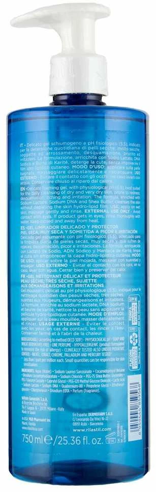 Rilastil XEROLACT gentle and protective cleansing gel pack of 2 x 750 ml