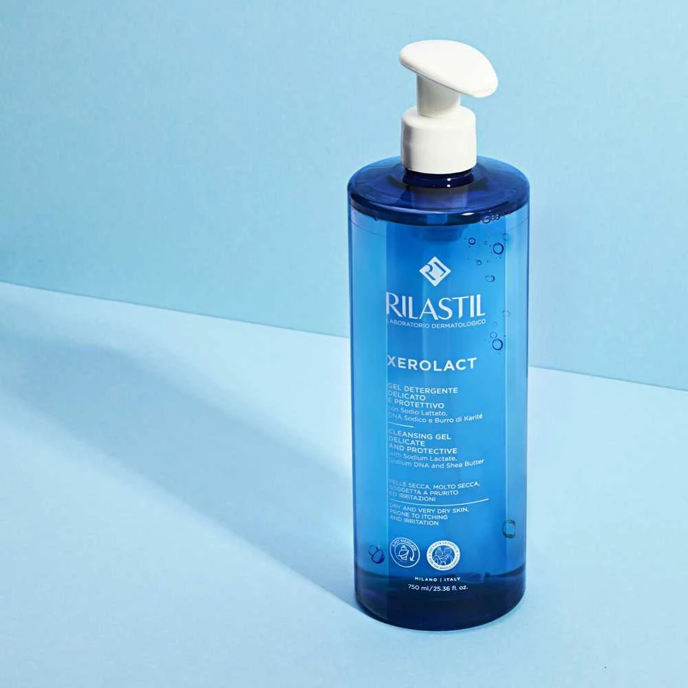 Rilastil XEROLACT gentle and protective cleansing gel pack of 2 x 750 ml