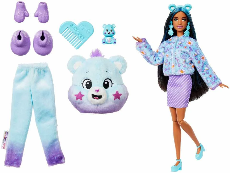 Mattel BARBIE CUTIE REVEAL CARE BEARS rinkinys – Dream Bright Bear (JFV61)