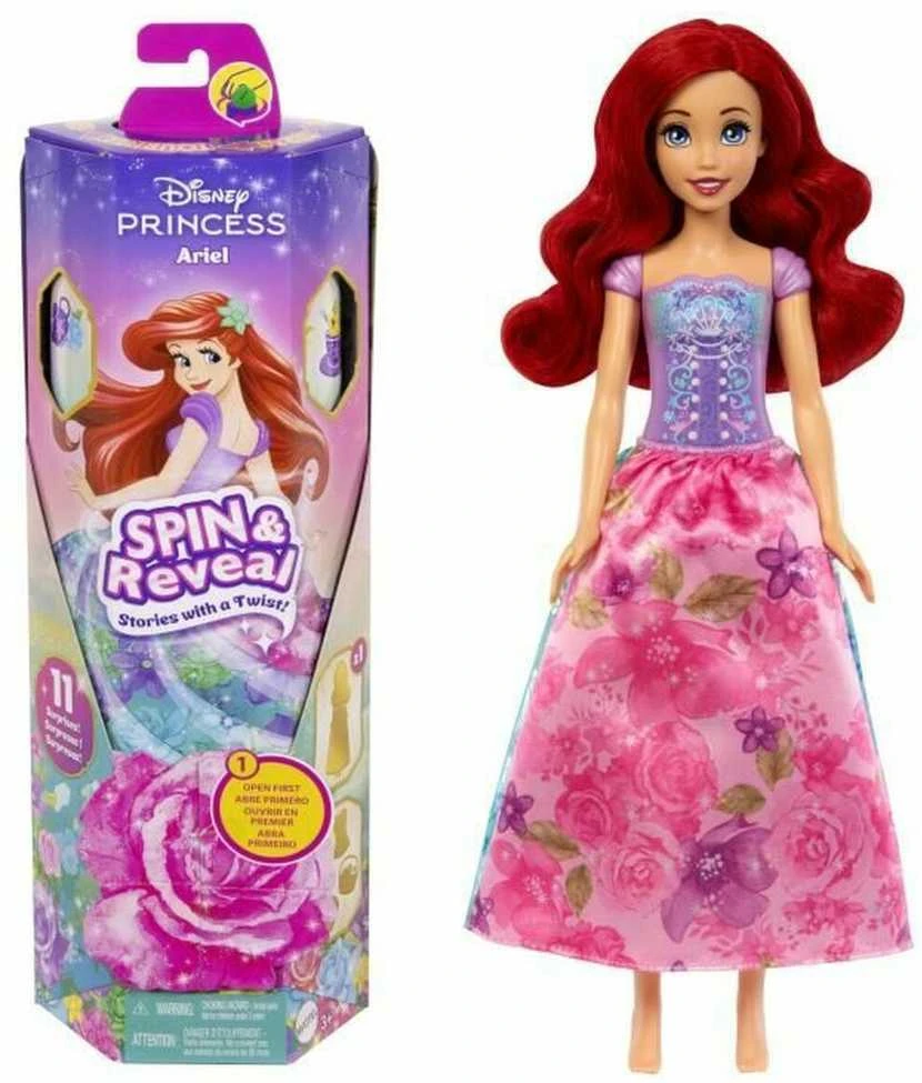 Mattel DISNEY PRINCESS SPIN and REVEAL Arielės siurprizų rinkinys (HTV88)