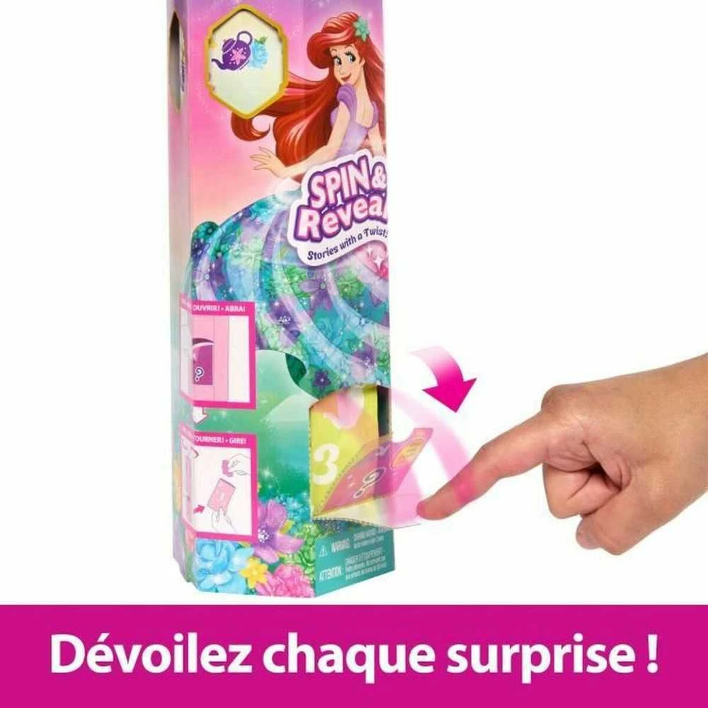 Mattel DISNEY PRINCESS SPIN and REVEAL Arielės siurprizų rinkinys (HTV88)