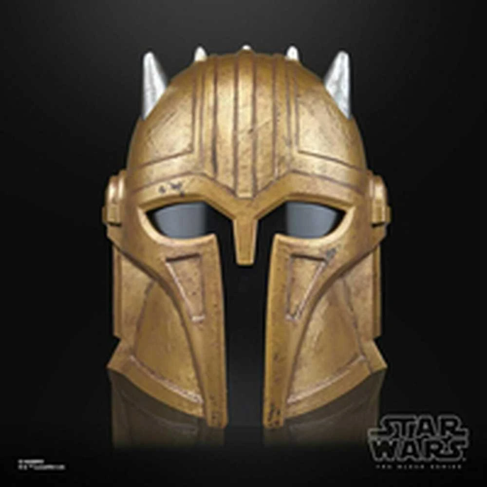 Kostiumo aksesuaras - Hasbro Star Wars The Juodas Series The Armorer's Helmet (replica, elektroninės funkcijos, kietas plastikas)