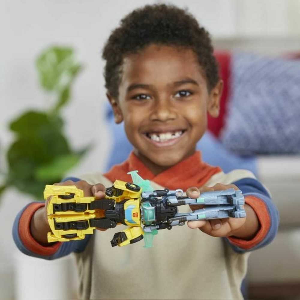Transformers EarthSpark Cyber-Combiner Bumblebee ir Mo Malto veiksmo figūrėlės