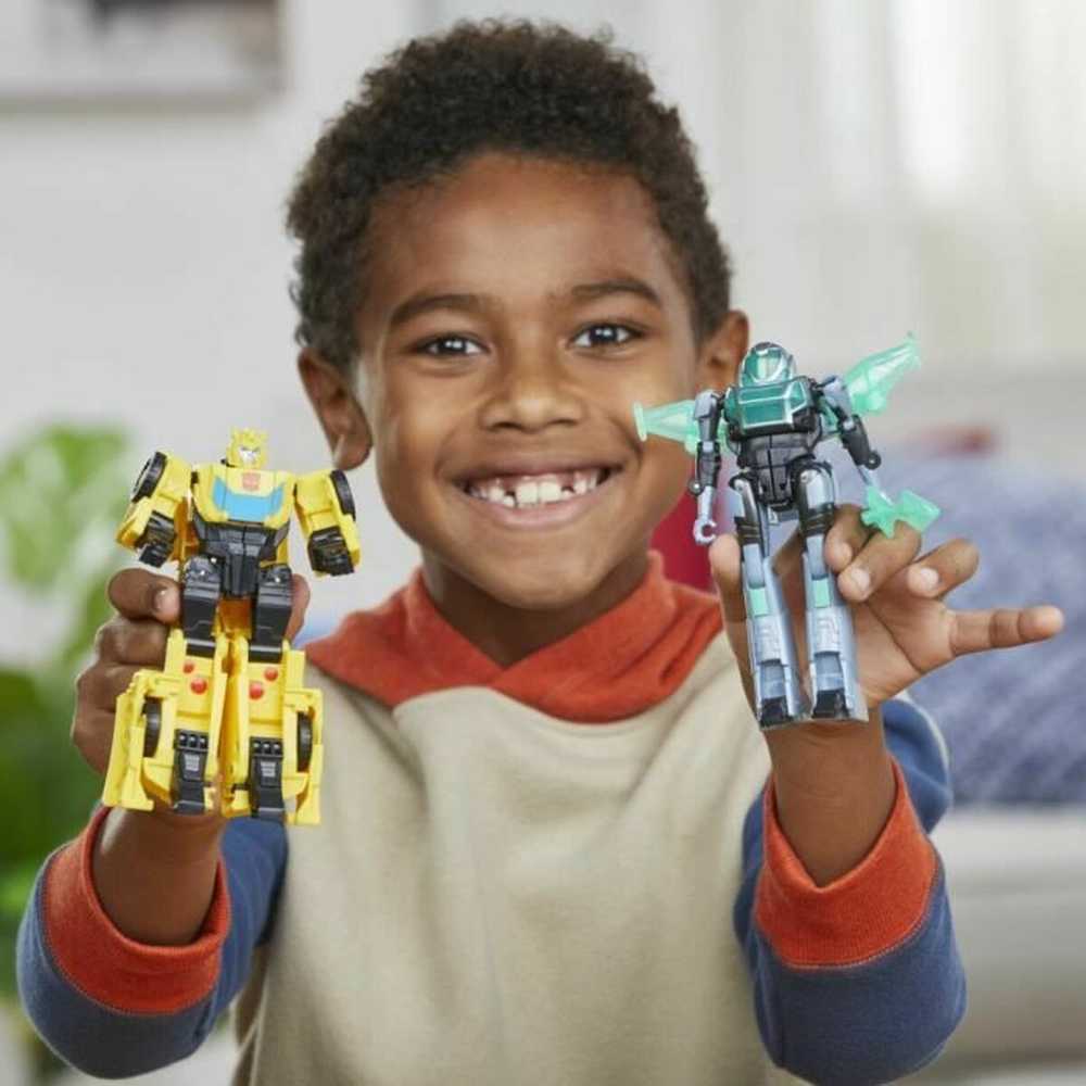 Transformers EarthSpark Cyber-Combiner Bumblebee ir Mo Malto veiksmo figūrėlės