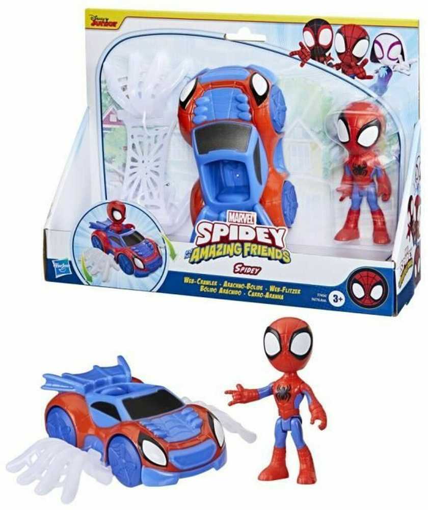 SPIDEY paveikslas + WEB-CRWLER transporto priemonė + puikus tinklas! Hasbro F7454 SPIDERMAN
