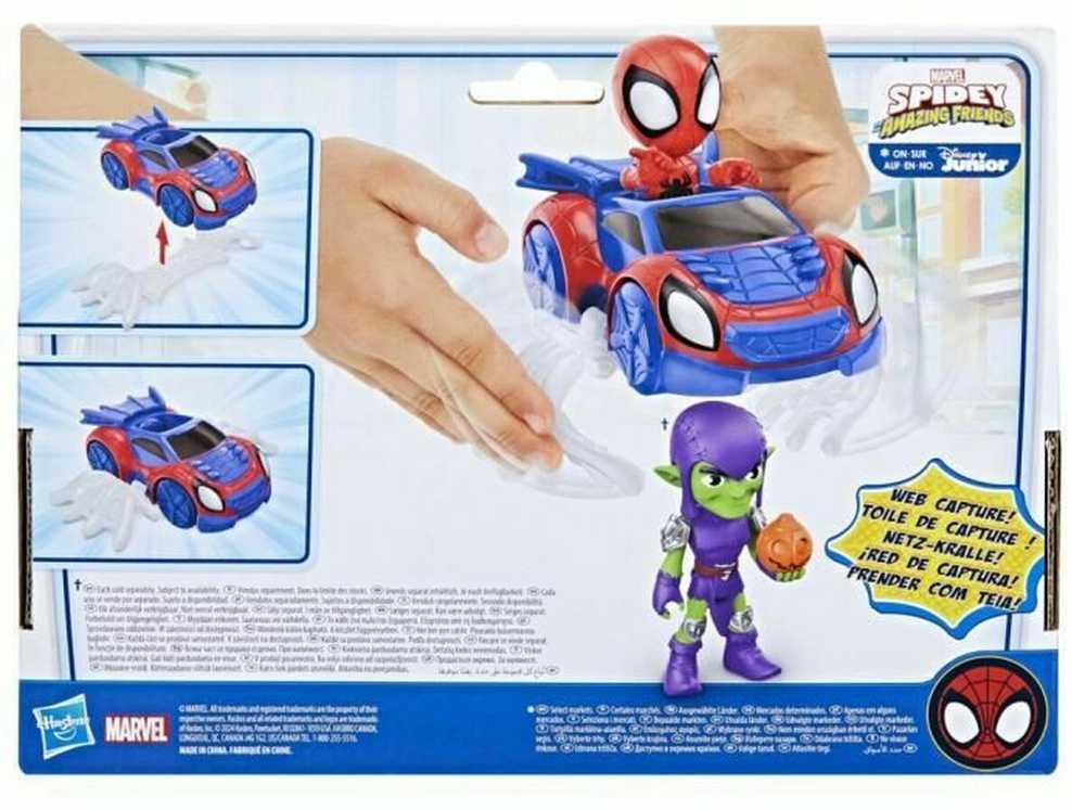 SPIDEY paveikslas + WEB-CRWLER transporto priemonė + puikus tinklas! Hasbro F7454 SPIDERMAN