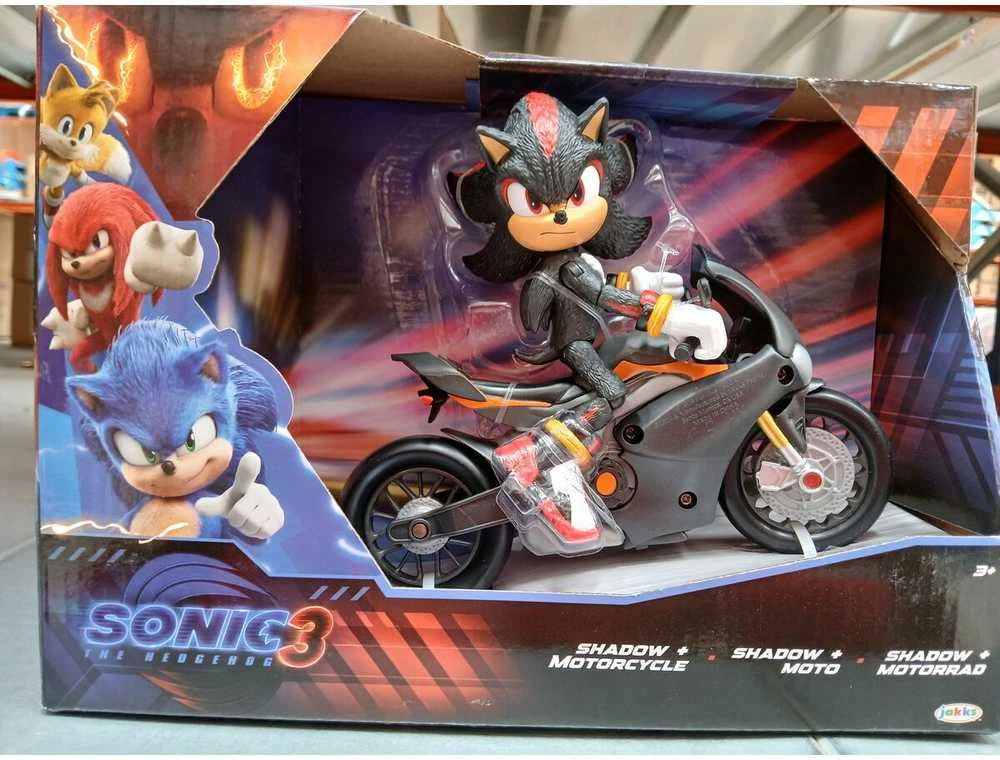 Jakks Pacific „Sonic 3“ filmas – 5 colių šešėlio figūrėlė su motociklu (424064)