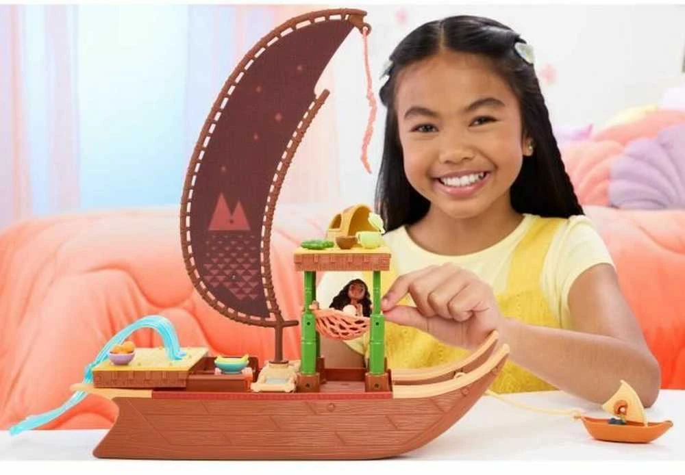 Žaislas - Mattel Disney Vaiana 2 Kanoja Žaislų Rinkinys su Mini Lėle ir Priedais
