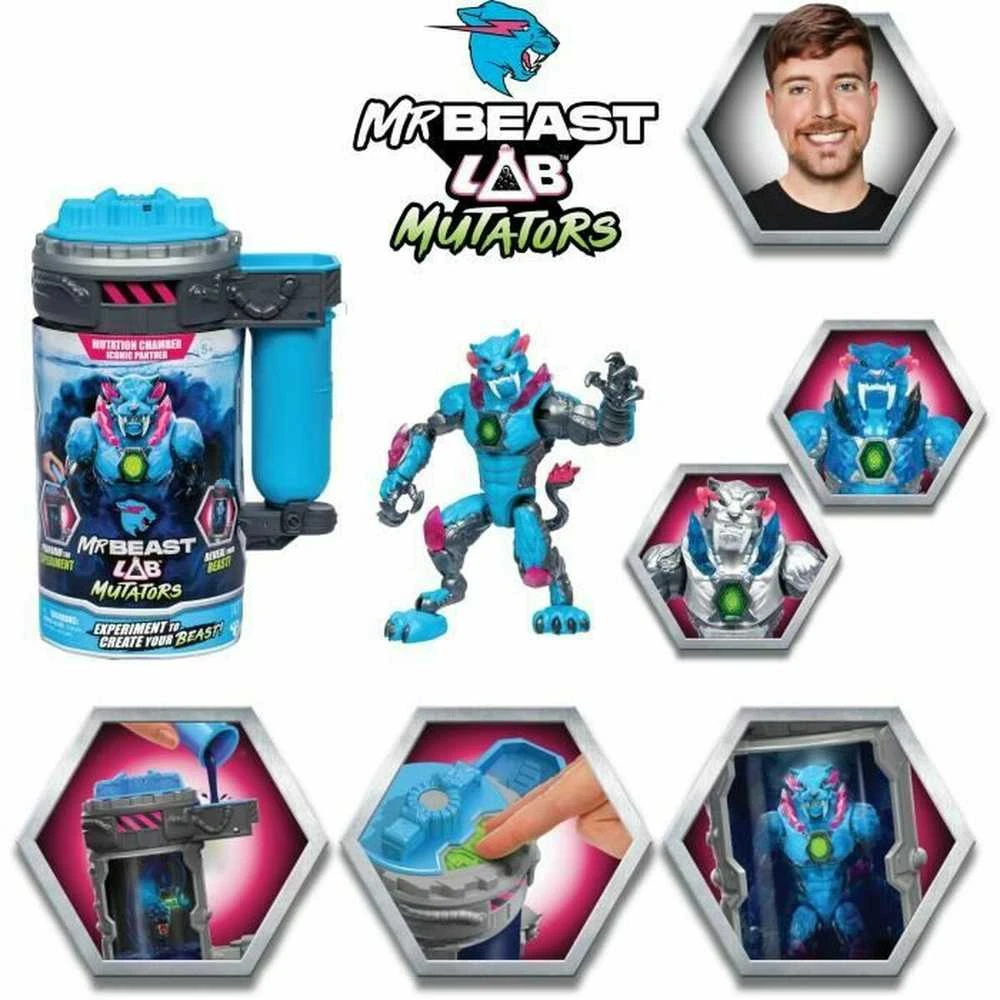 Moose Toys MrBeast Lab MR. BEAST LAB Mutator Action Figs -Ikoninė pantera