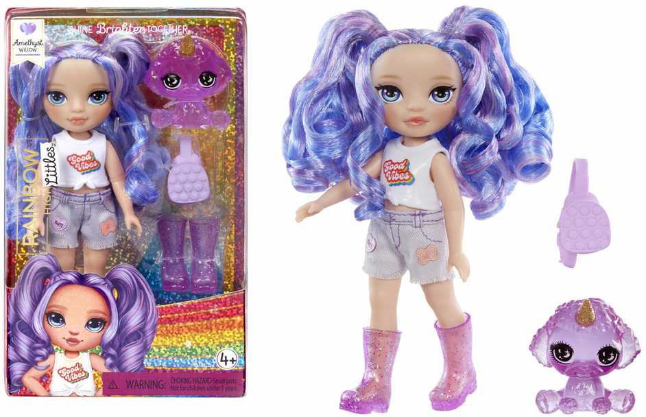 MGA 531234-EUC Rainbow High Littles lėlės – Amethyst (violetinė)