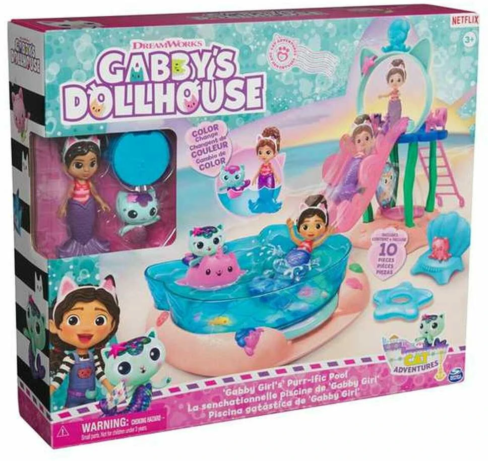 Spin Master Gabby's Dollhouse „Gabi's Cat House Pool Fun“ figūrėlių rinkinys 6067878 WB3