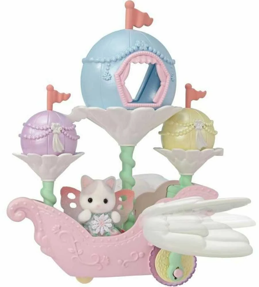 Sylvanian Families Epoch Figūrėlė su skraidančiu gėlių fėjų vežimėliu