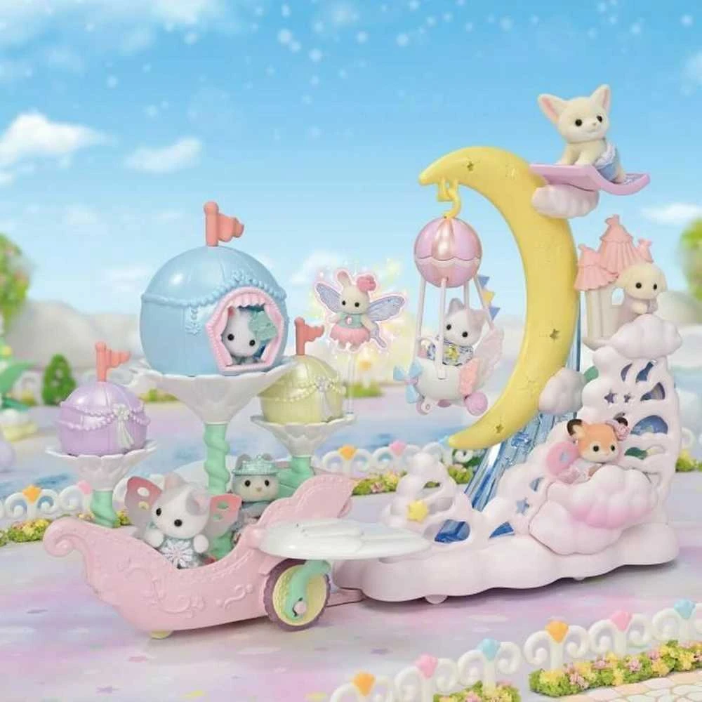 Sylvanian Families Epoch Figūrėlė su skraidančiu gėlių fėjų vežimėliu