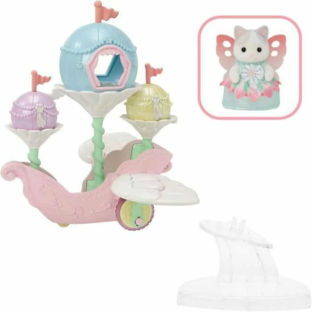 Sylvanian Families Epoch Figūrėlė su skraidančiu gėlių fėjų vežimėliu