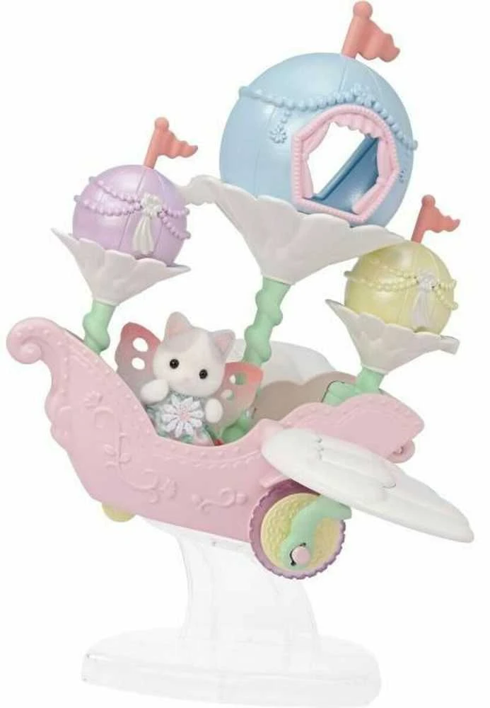 Sylvanian Families Epoch Figūrėlė su skraidančiu gėlių fėjų vežimėliu