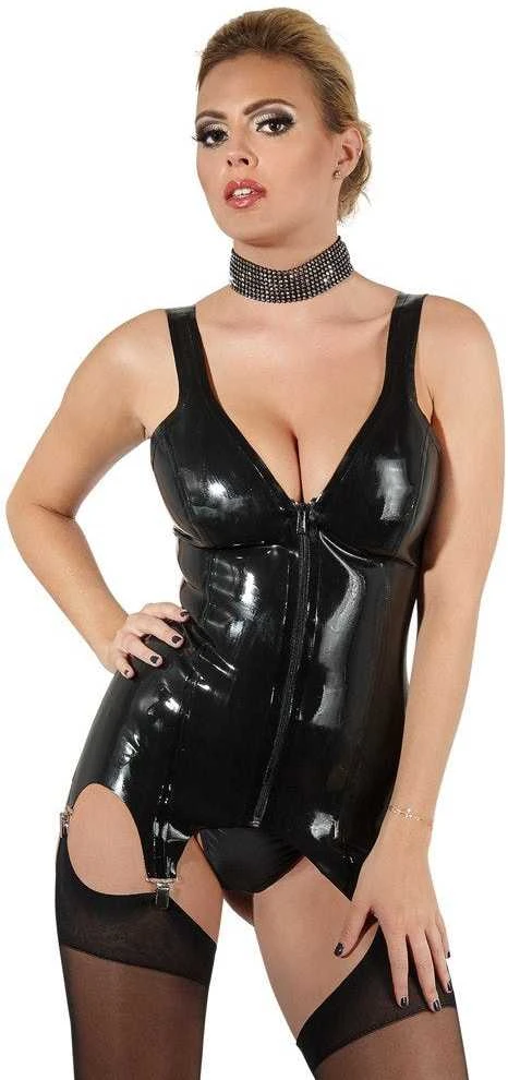 Late X Latex Basque juodas M