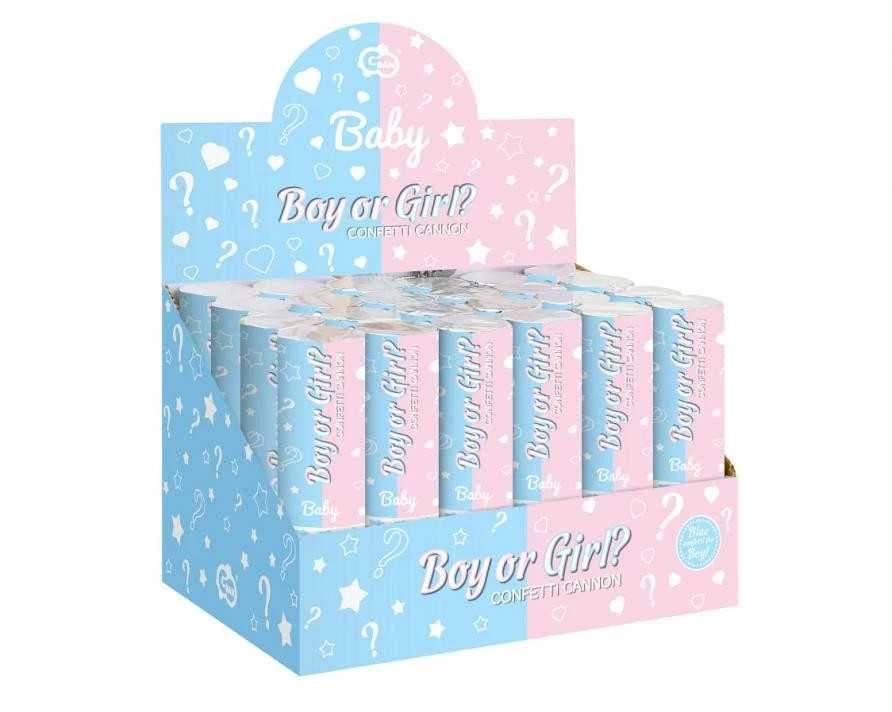 GoDan Konfetti - tuba strzelająca Boy or Girl kółeczka mėlyna - 15cm