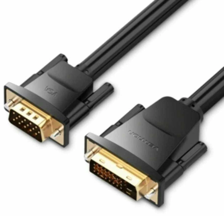 Vention DVI(24+1) - VGA kabelis 1.5m - Juodas