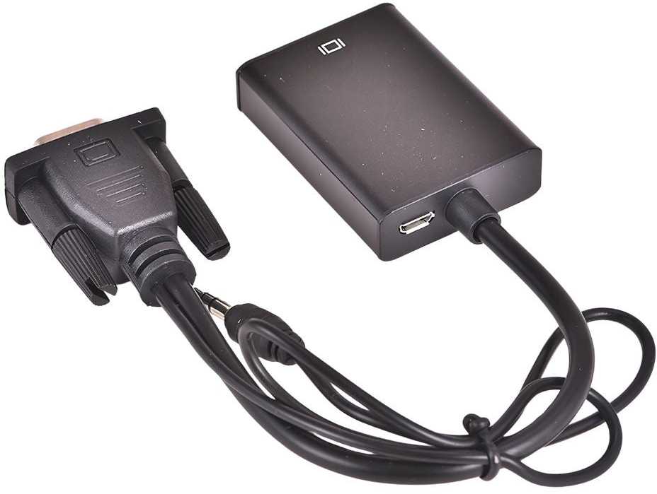 Adapteris VGA-HDMI su 3.5 mm ir USB jungtimis, 25 cm