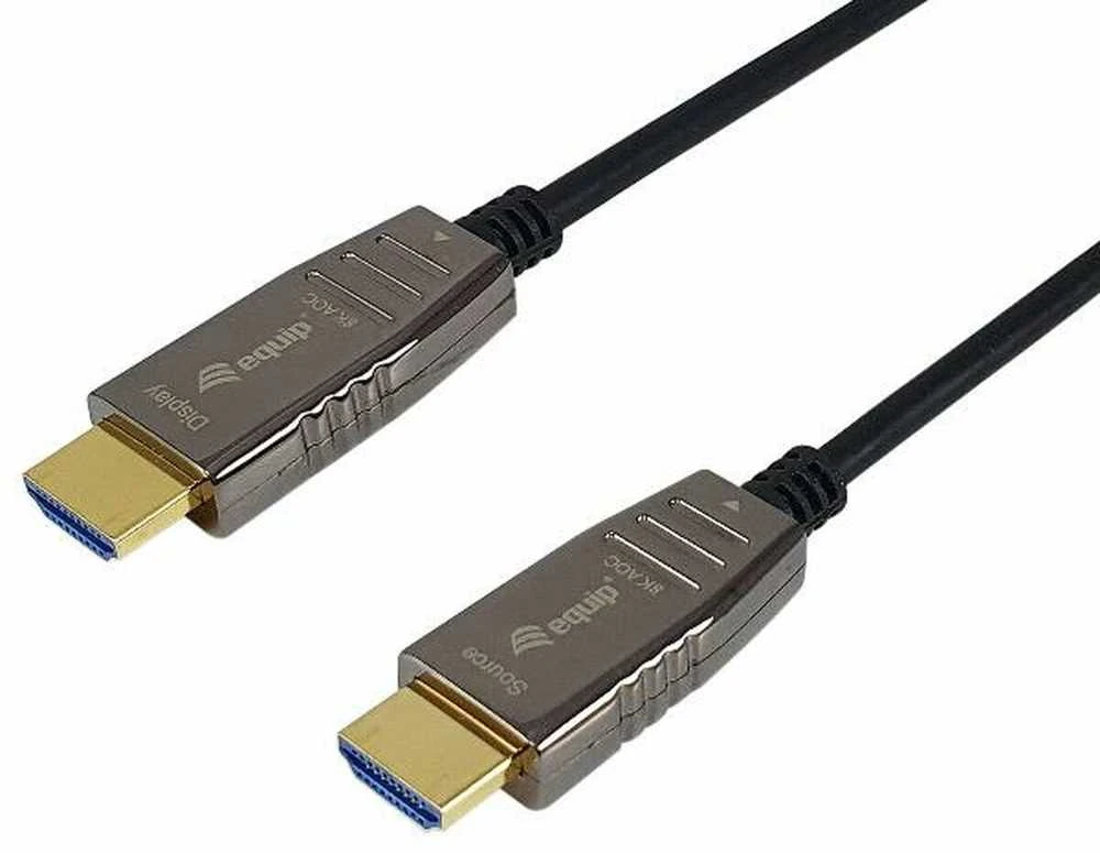 HDMI 2.1 optinis kabelis su Display ir Source jungtimis