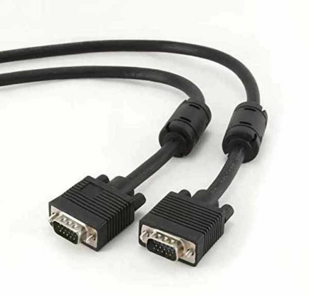 GEMBIRD CC-PPVGA-10-B Gembird VGA HD15m/HD15m dvigubai ekranuotas su 2 feritais 10ft juodas