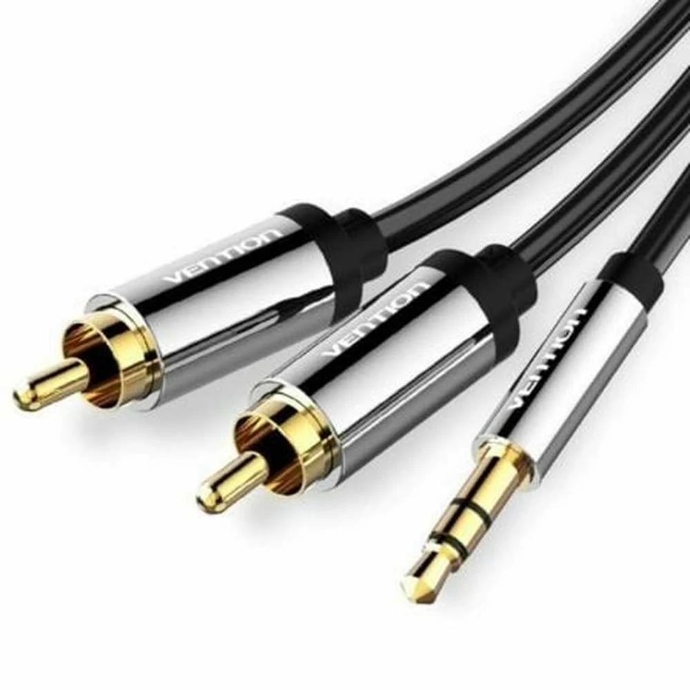 Vention 2xRCA kabelio (Cinch) lizdas iki 3.5 mm ventiliacijos BCFBD 0.5 m (juodas)