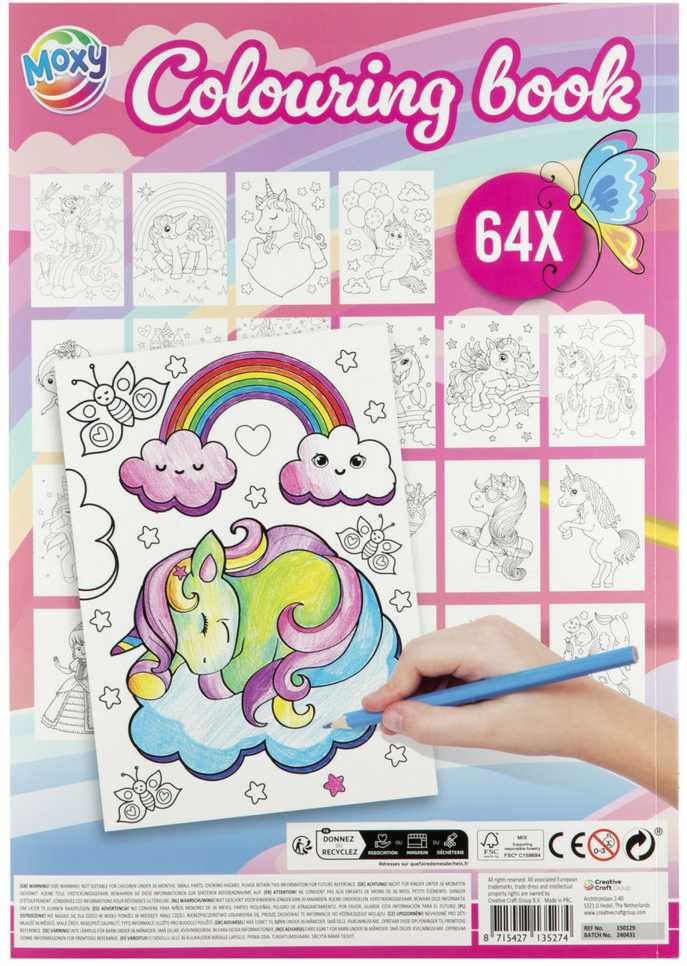 Vienaragio „Moxy“ 64 puslapių spalvinimo knygelė