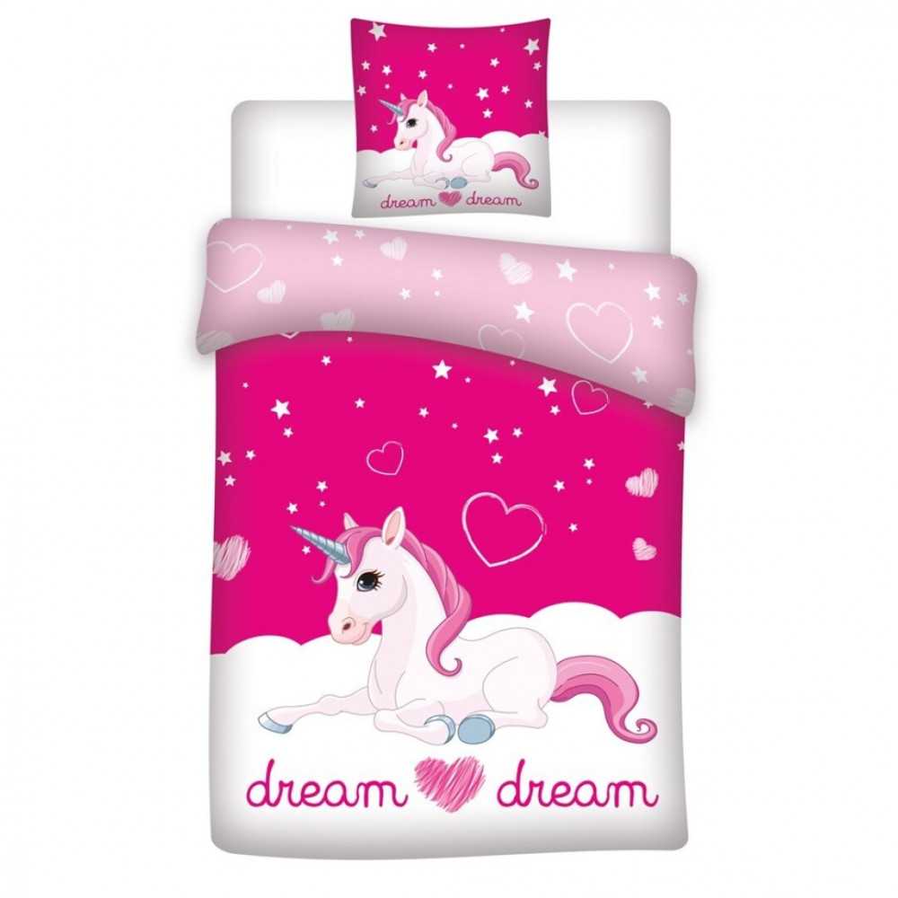 Unicorn microfibre duvet cover bed 90cm