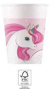 Procos2 GoDan Unicorn Rainbow Colors Popieriniai puodeliai 200ml 8vnt. Godanas