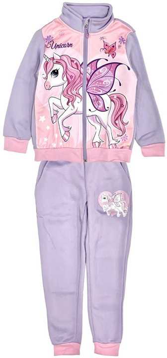 Vienaragio violetinis vaikiškas sportinis kostiumas bėgiojimui 3-8 metų / 98-128 cm