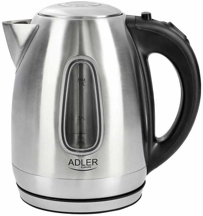 Adler | Virdulys | AD 1223 | Standard | 2200 W | 1.7 L | Nerūdijantis plienas | 360° rotational base | Nerūdijantis plienas
