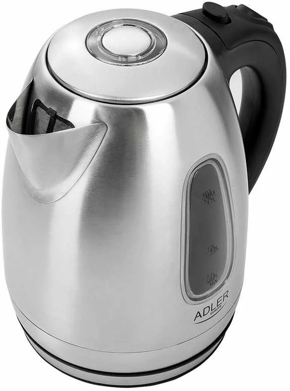 Adler | Virdulys | AD 1223 | Standard | 2200 W | 1.7 L | Nerūdijantis plienas | 360° rotational base | Nerūdijantis plienas