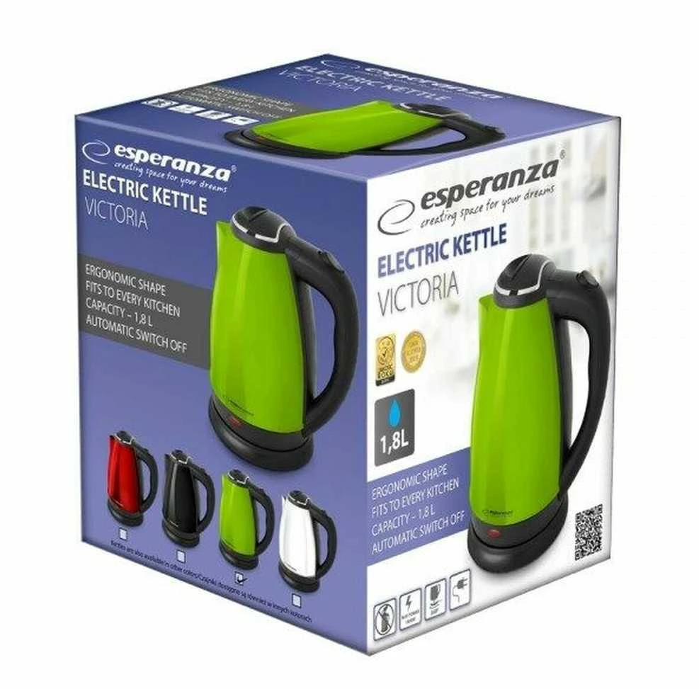 Esperanza EKK113G electric virdulys 1.8 L 1800 W Juodas, Žalias