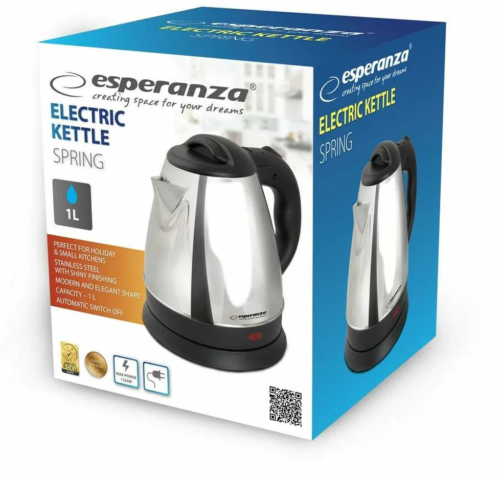 Elektrinis Virdulys - Esperanza EKK116X 1 L 1350 W Inox