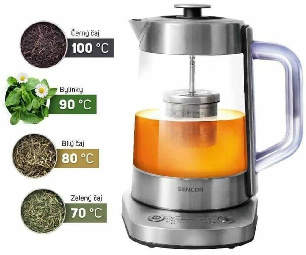 Sencor elektrinis virdulys 1.5L su arbatžolių sieteliu