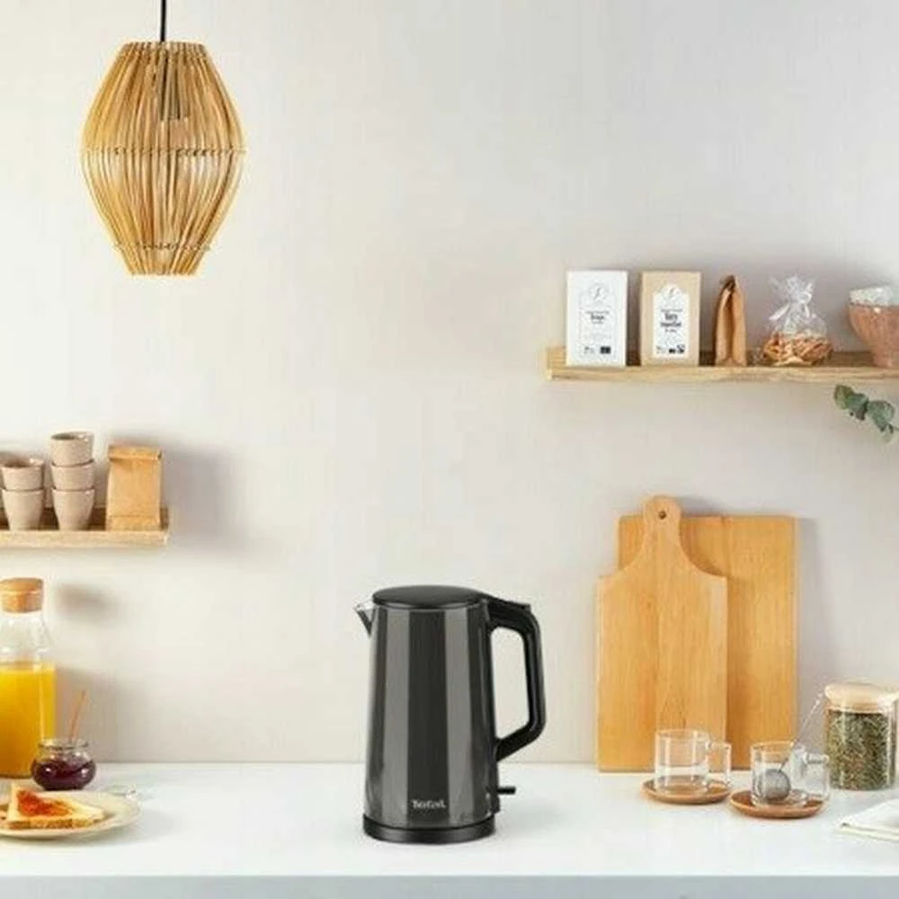 TEFAL | Virdulys | KI583E10 | Elektrinis | 2000 W | 1,7 l | Nerūdijantis plienas | 360° sukamasis pagrindas | Juodas