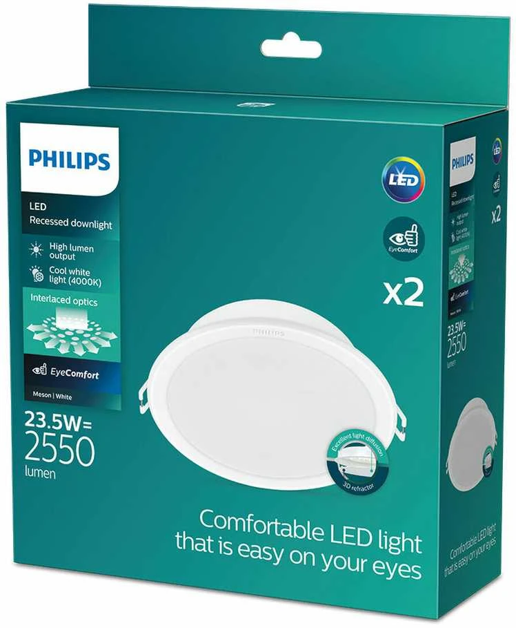Įmontuojamas šviestuvas Philips Meson 23.5W, 4000°K, LED